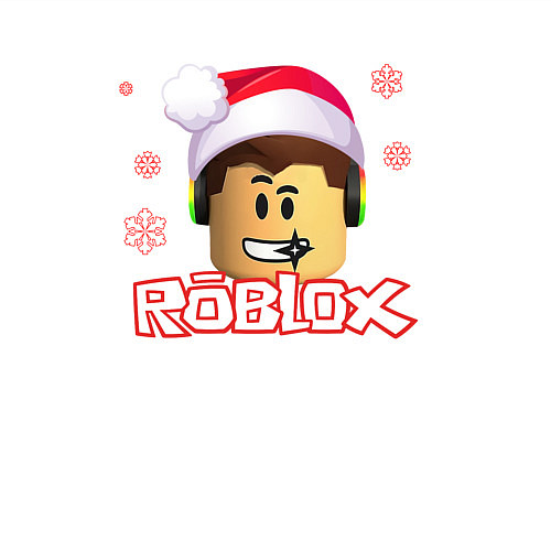 Мужской свитшот ROBLOX НОВЫЙ ГОД 2022 / Белый – фото 3