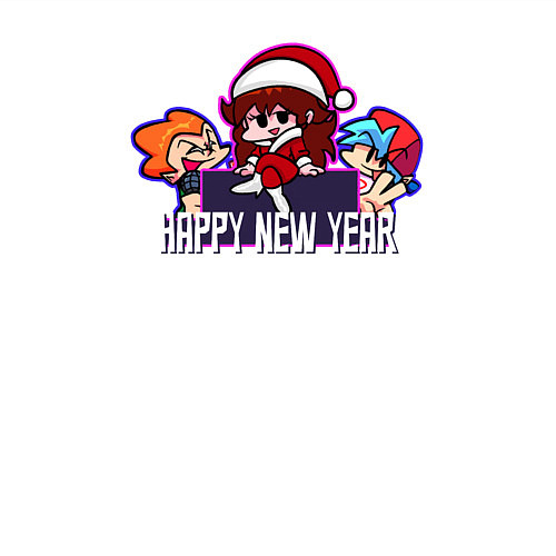 Мужской свитшот FNF Новый год / Белый – фото 3