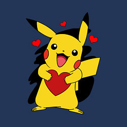 Свитшот хлопковый мужской ПИКАЧУ И СЕРДЕЧКО POKENON PIKACHU LOVE, цвет: тёмно-синий — фото 2