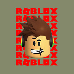 Свитшот хлопковый мужской ROBLOX RED LOGO LEGO FACE, цвет: авокадо — фото 2