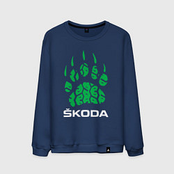 Свитшот хлопковый мужской SKODA ШКОДА ХИЩНИК, цвет: тёмно-синий