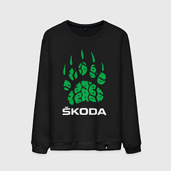 Свитшот хлопковый мужской SKODA ШКОДА ХИЩНИК, цвет: черный