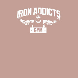 Свитшот хлопковый мужской Iron Addicts Gym, цвет: пыльно-розовый — фото 2