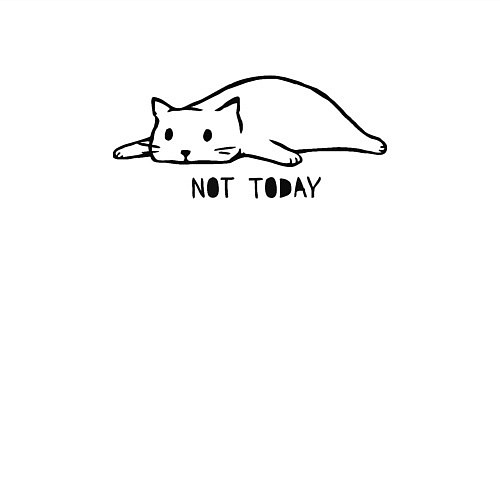 Мужской свитшот Кот не сегодня / Белый – фото 3