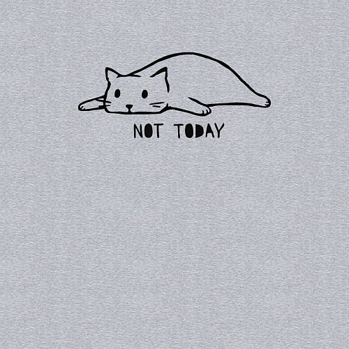 Мужской свитшот Кот не сегодня / Меланж – фото 3