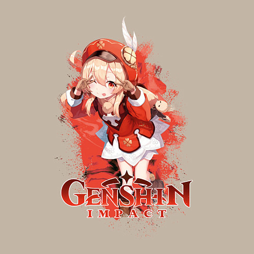 Мужской свитшот Кли Klee Genshin Impact / Миндальный – фото 3