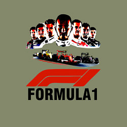 Свитшот хлопковый мужской Пилоты формулы 1, цвет: авокадо — фото 2