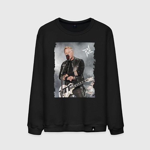 Мужской свитшот James Alan Hetfield - Metallica vocalist / Черный – фото 1