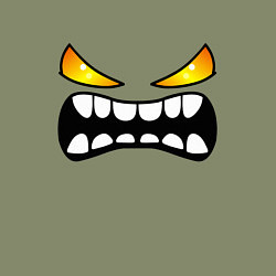 Свитшот хлопковый мужской Geometry Dash: Demon Face, цвет: авокадо — фото 2