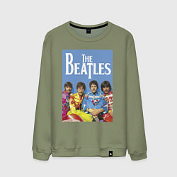 Свитшот хлопковый мужской The Beatles - world legend!, цвет: авокадо