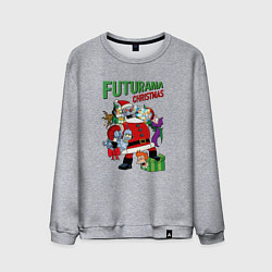 Свитшот хлопковый мужской Christmas Futurama, цвет: меланж