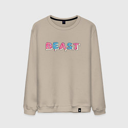 Свитшот хлопковый мужской Mr Beast - Art 1, цвет: миндальный