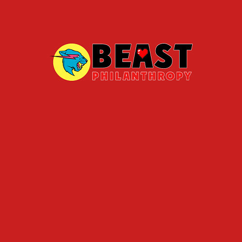 Мужской свитшот Mr Beast Philanthropy / Красный – фото 3