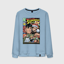Свитшот хлопковый мужской Супермен и Лоис обложка Superman 165, цвет: мягкое небо