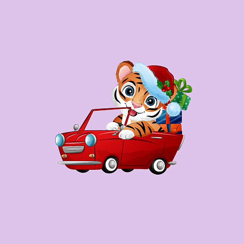 Мужской свитшот Новогодняя бибика / Лаванда – фото 3