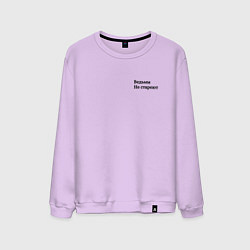Свитшот хлопковый мужской ВЕДЬМЫ НЕ СТРАЕЮТ, цвет: лаванда