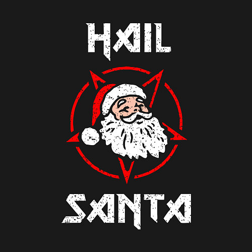 Мужской свитшот HAIL SANTA CLAUS ГРЕШНЫЙ САНТА / Черный – фото 3