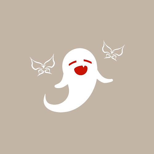 Мужской свитшот Призрак Ху Тао улыбается Genshin Impact / Миндальный – фото 3