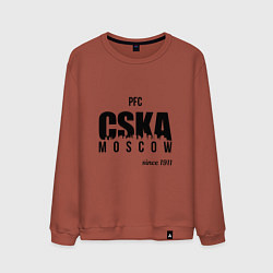 Свитшот хлопковый мужской CSKA since 1911, цвет: кирпичный