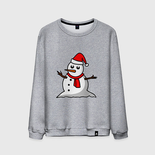 Мужской свитшот Двухсторонний снеговик / Меланж – фото 1