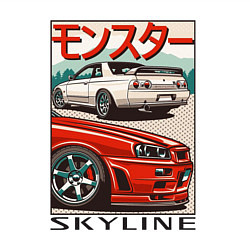 Свитшот хлопковый мужской Nissan Skyline Ниссан Скайлайн, цвет: белый — фото 2