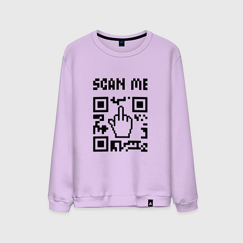 Мужской свитшот Qr-код go away / Лаванда – фото 1