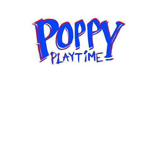 Мужской свитшот ЛОГОТИП POPPY PLAYTIME ИГРА / Белый – фото 3