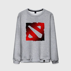 Мужской свитшот ЧЁРНО КРАСНОЕ ЛОГО ДОТА 2 DOTA 2 LOGO