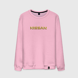 Свитшот хлопковый мужской Авто NISSAN золотой, цвет: светло-розовый