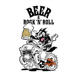 Свитшот хлопковый мужской Beer & RocknRoll, цвет: белый — фото 2