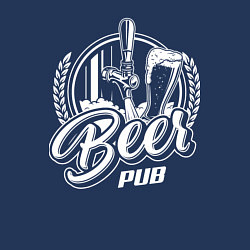 Свитшот хлопковый мужской Beer pub, цвет: тёмно-синий — фото 2