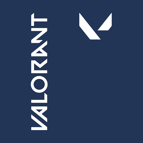 Мужской свитшот Valorant - Logo / Тёмно-синий – фото 3