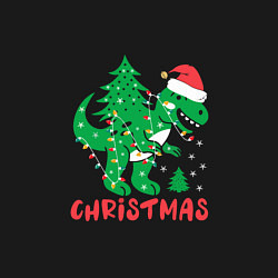 Свитшот хлопковый мужской Christmas Dinosaur, цвет: черный — фото 2
