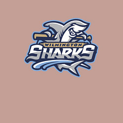 Свитшот хлопковый мужской Wilmington sharks -baseball team, цвет: пыльно-розовый — фото 2