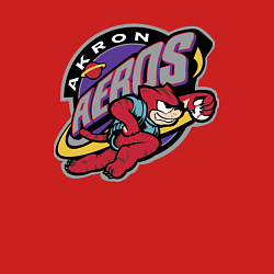 Свитшот хлопковый мужской Akron Aeros - baseball team, цвет: красный — фото 2