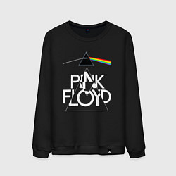 Свитшот хлопковый мужской PINK FLOYD LOGO ПИНК ФЛОЙД, цвет: черный