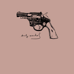 Свитшот хлопковый мужской Andy Warhol revolver sketch, цвет: пыльно-розовый — фото 2