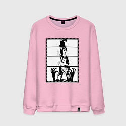 Свитшот хлопковый мужской Alice Angel Bendy and the ink machine, цвет: светло-розовый
