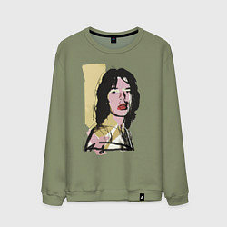 Мужской свитшот Andy Warhol - Mick Jagger pop art