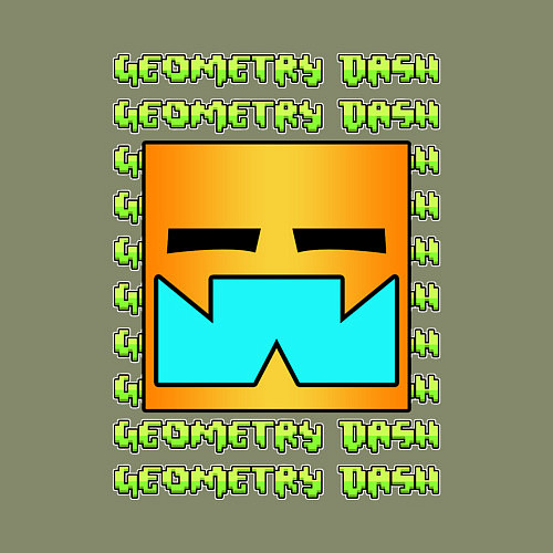 Мужской свитшот GEOMETRY DASH КЛАССИКА УРОВЕНЬ / Авокадо – фото 3