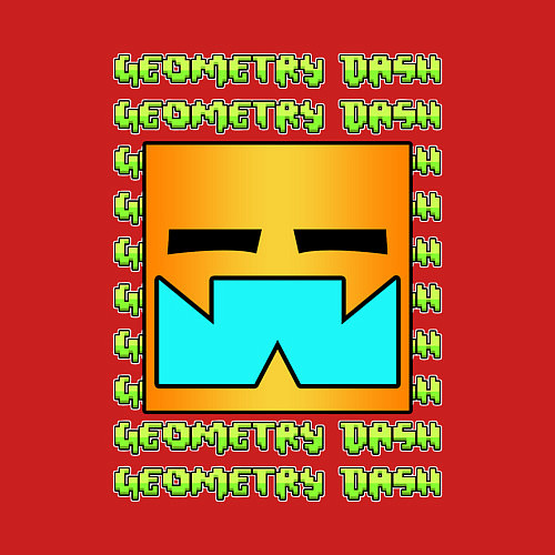 Мужской свитшот GEOMETRY DASH КЛАССИКА УРОВЕНЬ / Красный – фото 3