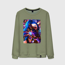 Мужской свитшот ARCANE LOL JINX FACE LEAGUE OF LEGENDS