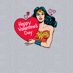 Свитшот хлопковый мужской Wonder Woman Valentine, цвет: меланж — фото 2