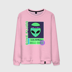 Свитшот хлопковый мужской GONE FLUDD UFO, цвет: светло-розовый