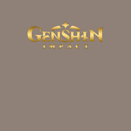 Мужской свитшот GOLD LOGO GENSHIN IMPACT / Утренний латте – фото 3