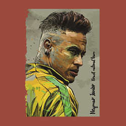 Свитшот хлопковый мужской Neymar Junior - Brazil national team, цвет: кирпичный — фото 2