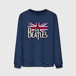 Свитшот хлопковый мужской The Beatles Great Britain Битлз, цвет: тёмно-синий