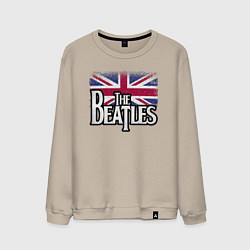 Свитшот хлопковый мужской The Beatles Great Britain Битлз, цвет: миндальный