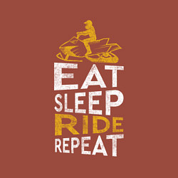 Свитшот хлопковый мужской Ешь, спи, катай, повтори, цвет: кирпичный — фото 2