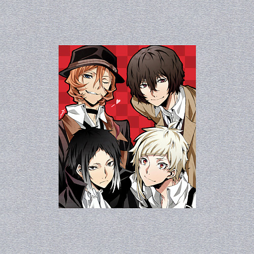 Мужской свитшот Bungou Stray DogsБродячие псы литературы / Меланж – фото 3